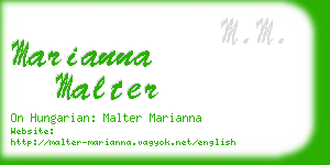 marianna malter business card